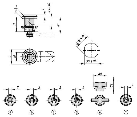 长型不锈钢 旋转锁销