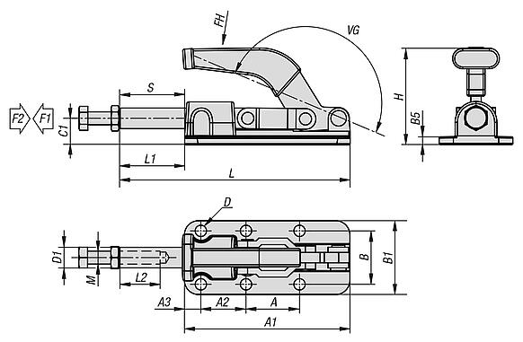 重型钢制推杆夹钳
夹持力可达 33350 N