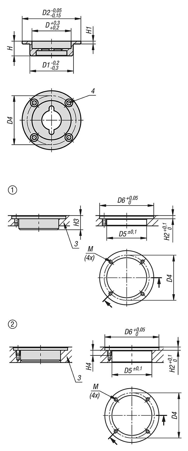 用于带嵌入式把手的旋转夹紧装置的不锈钢夹紧板