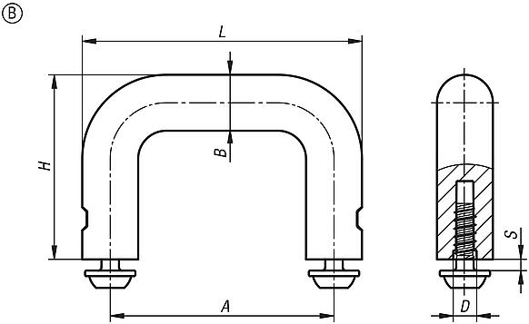 Finger grips, plastic, round, Form B, without collar