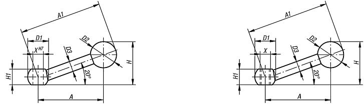 Ball handles DIN 6337