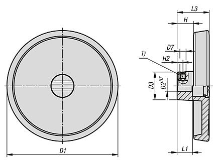 铝制圆盘手轮 无手柄