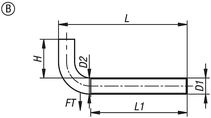 螺栓挂钩，型号 11E 和型号 4E，钢制，B 型