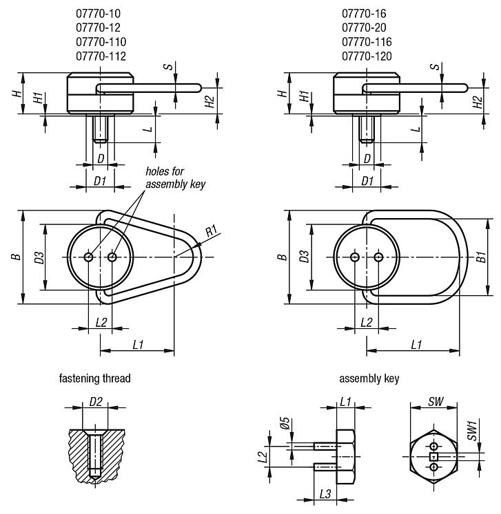 Hoist ring steel or stainless steel
