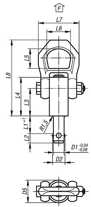 Lifting pins  self-locking