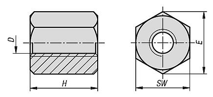 Extension nuts - inch