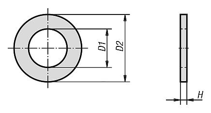 Washers light version - inch
