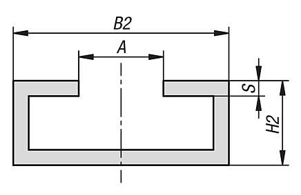 Support rails for clamp fittings 
DIN 3015 parts 1 and 3