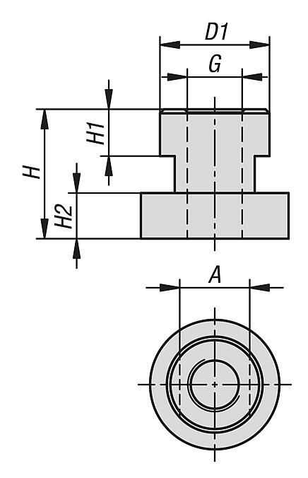 Support rail nuts for clamp fittings 
DIN 3015-2 heavy duty series