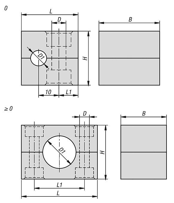 DIN 3015 第 1 部分的轻型系列夹钳，
带光滑内衬，无预紧