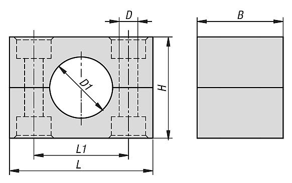 DIN 3015 第 2 部分的重型系列夹钳，
带光滑内衬，无预紧