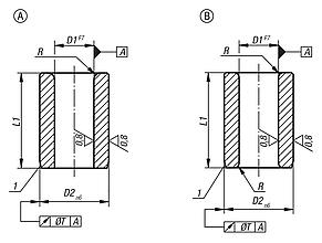 Cylindrical drill bushes stainless steel DIN 179