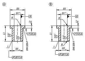 Flanged drill bushes stainless steel DIN 172