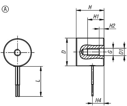 Magnets, round (permanent electromagnets), Form A