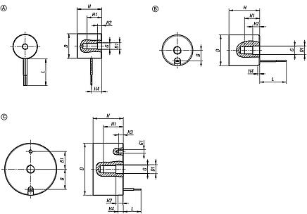 Magnets, round (permanent electromagnets)