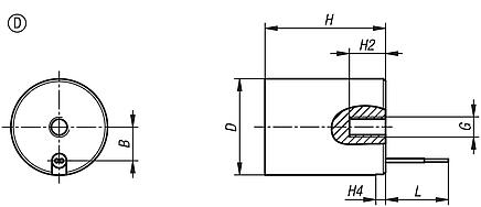 Magnets, round (permanent electromagnets), Form D