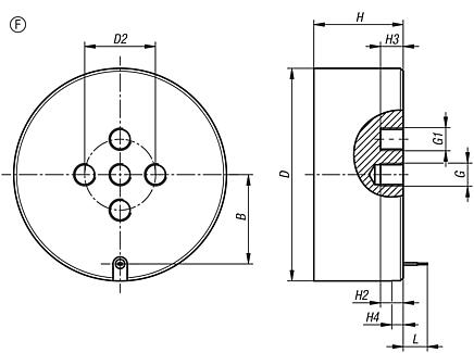 Magnets, round (permanent electromagnets), Form F