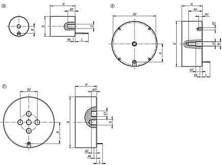 Magnets, round (permanent electromagnets)