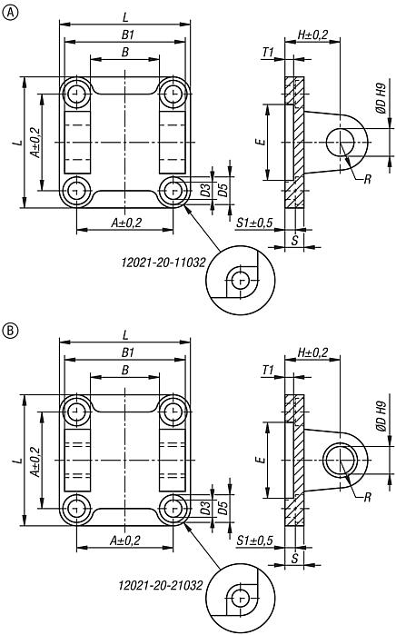 旋转法兰叉
适用于 ISO 15552 / 21287