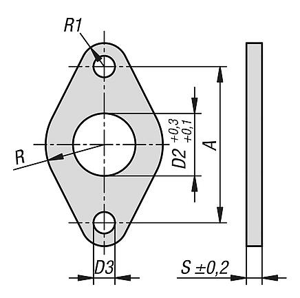 法兰安装
用于 ISO 6432