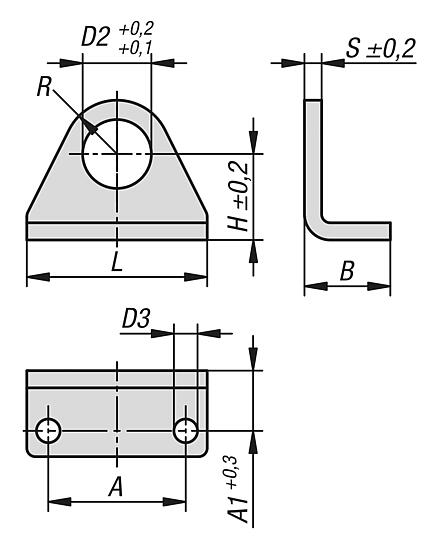 脚座
用于 ISO 6432