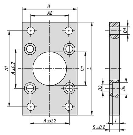 法兰安装
用于 ISO 15552 / 21287