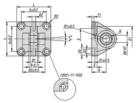 球形旋转法兰
用于 ISO 15552 / 21287