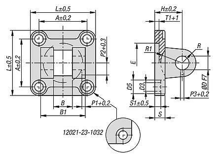 带扭转止动器的旋转法兰叉
适用于 ISO 15552 / 21287
