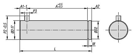带扭转止动器的轴销螺栓
用于 ISO 15552 / 21287