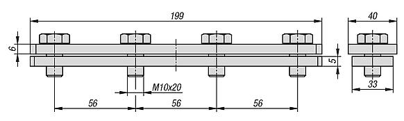 导轨连接器
用于系统 41 C 型材安装导轨