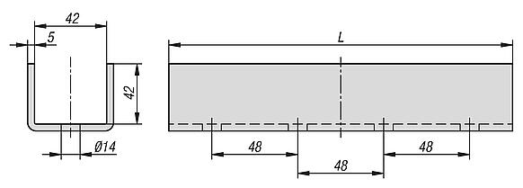 重型导轨连接器
用于系统 41 C 型材安装导轨