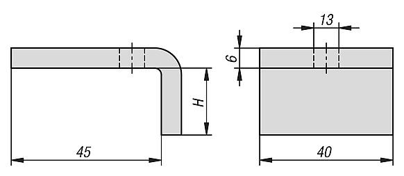 横梁夹具
用于系统 28 和 41 C 型材安装导轨