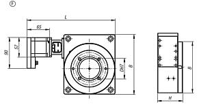 Rotary positioning stages for high loading with coaxial electric drive, Form F