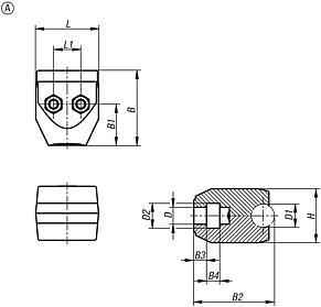 用于圆形侧导向装置的塑料单夹具，A 型