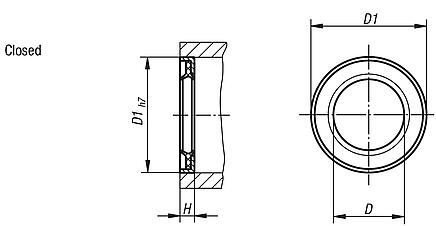 Attachment seals double-lip sealing rings, closed