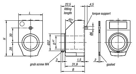 Position indicators, freely programmable, hollow shaft Ø 30 H7