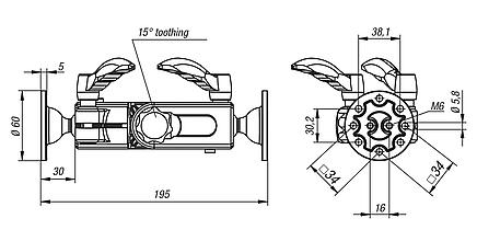 Double ball swivelling