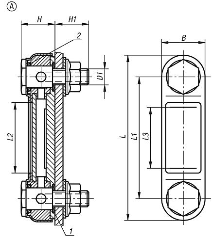 Oil level gauges, polyamide with steel housing, without thermometer