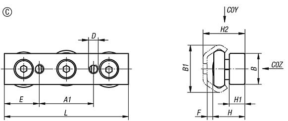 固定轴承 实体设计，C 型