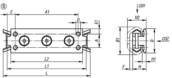 Fixed bearing compact design, Form B