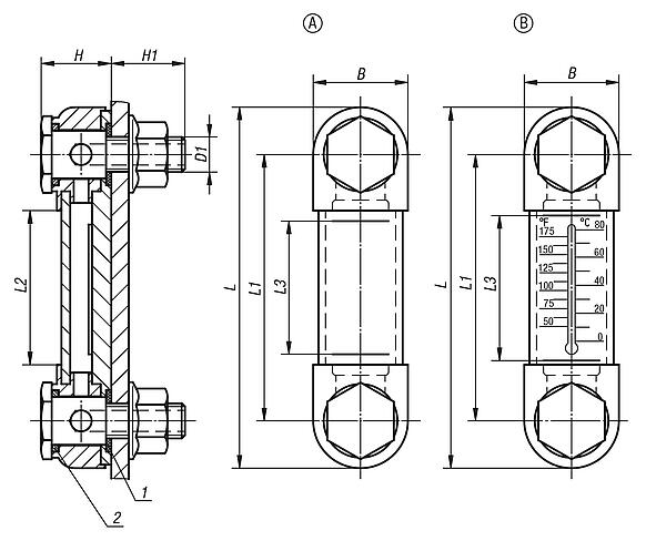 Oil level gauges, polyamide