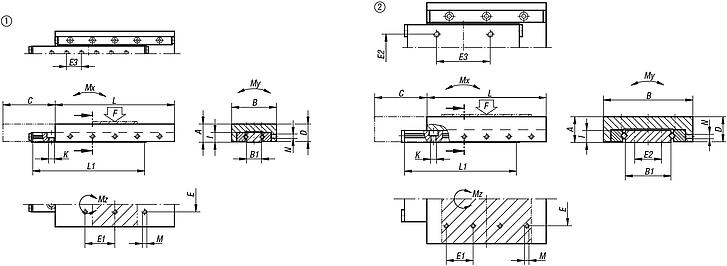 Slides mini roller mounted