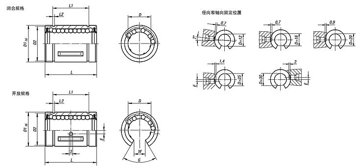 不锈钢制线性滚珠轴承