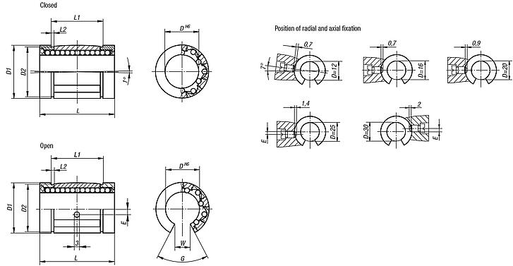 Linear ball bearingsself-aligning