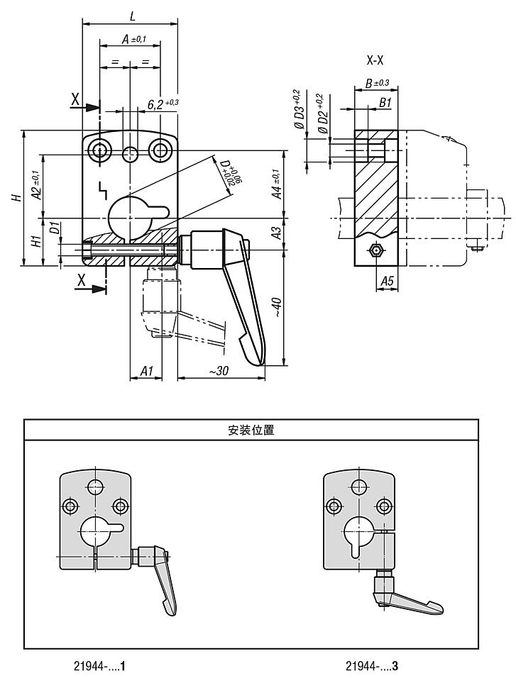 位置指示器安装板