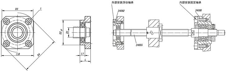 法兰型 浮动轴承座