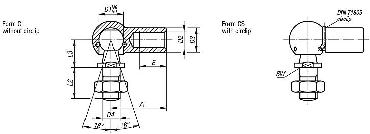 Ball joints DIN 71802