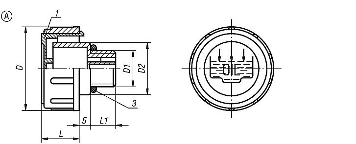 Vent screw Form A, without air filter
