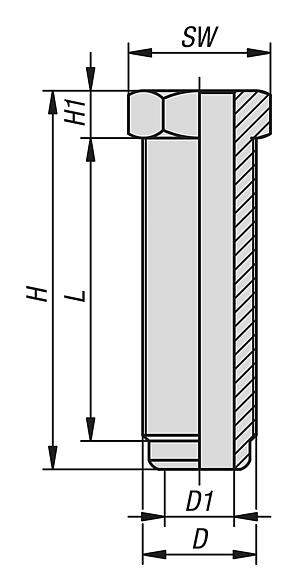 钢制脚杯的空心螺栓