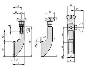 带十字把手的塑料侧导向装置支架
